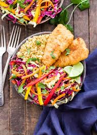 They're bursting with fresh summer produce and full of flavor and texture. Crispy Fish Taco Bowls With Rainbow Slaw Recipe Runner