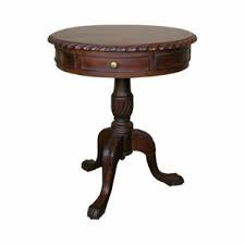 A fabulous quality 19th century mahogany inlaid sheraton revival demilune side table, profusely inlaid all over incorporating swags, bells, ribbons and floral decoration. Mahogany Side Tables You Ll Love Wayfair Co Uk