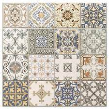 Provenzia Decorative Mix Pattern Porcelain Tile Floor Decor Porcelain Tile Patchwork Tiles Country Kitchen Designs