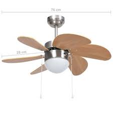 Woody 60 inch dc ceiling fan with light by modern forms. Vidaxl Ceiling Fan With Light 76 Cm Light Brown Vidaxl Co Uk