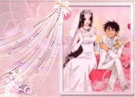 See more ideas about hancock, one piece manga, episode backgrounds. Luffy And Hancock Wedding Wallpaper By Weissdrum On Deviantart
