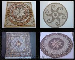 Colorful sandstone tile done in mixed sizes 4x4, 12x12, 2x2 mosaic. Peach Travertine Mosaic Medallions Peach Pink Travertine Mosaic Medallions From Mexico Stonecontact Com