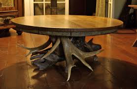 Www Lpostrustics Com Rustic Cherry Coffee Table With Elk Antler And Driftwood Root Base Adirondack Rustic Furniture Rustic Furniture Design Rustic Furniture