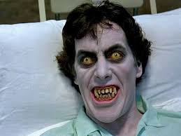 An American Werewolf in London countryside scene filmed in South Wales.