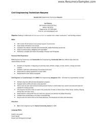 civil engineering technician resume sample