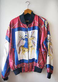 Vintage Hermes Paris Amazing Silk Bomber Jacket Free Shipping Etsy Silk Bomber Jacket Silk Bomber Vintage Haute Couture