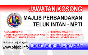 Kerja terkini majlis perbandaran teluk intan. Jawatan Kosong Majlis Perbandaran Teluk Intan Mpti 03 Ogos 2017 Jawatan Kosong Kerajaan Swasta Terkini Malaysia 2021 2022