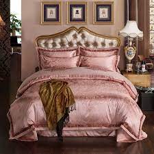 Cheap bedding sets, buy quality home & garden directly from china suppliers:marble print sheet type flat bed sheet. Beautiful Rose Gold Victorian Gothic Style Indian Pattern Sophisticated Jacquard Satin Full Queen Size Bedding Sets Enjoybedding Com