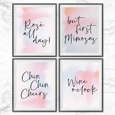 Relaxed minimalism, small batch, heirloom quality. Pillow And Toast Kitchen Wall Decor Home Bar Wall Decor Kitchen Wine Decor Art Prints Wine Lover Gift Set 8x10 Buy Online In Brunei At Brunei Desertcart Com Productid 183603747