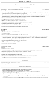 retail buyer resume sample mintresume