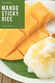 Easy Mango Sticky Rice Recipe Authentic Mango With Sticky Rice Coconut Milk Recipe Sticky Rice Recipes Mango Sticky Rice Mango Sticky Rice Recipe