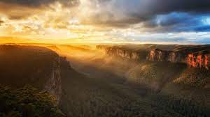 Beautiful Sunset In Blue Mountains National Park Australia Beautiful Sunset National Parks Blue Mountain