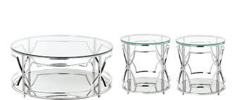 Coffee table sets with free delivery to 48 states. Edward Round 3 Piece Coffee Table Set Contemporary Coffee Table Sets By Pangea Home Houzz