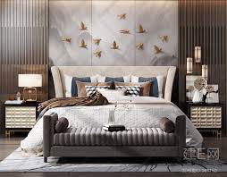 新中式双人床 建e网3d模型分享交流平台 3d模型下载 3d模型下载网站 luxury bedroom master luxurious bedrooms remodel bedroom
