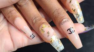 Sometimes it can be hard to get the angle right in order to achieve on opening the carton, these had a strong nail polish odor. Chanel Set Designer Nails Chanel Nails Watch Me Work Gel X Designs Cloudy Marble Gold Leaf Youtube