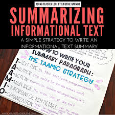 Here is a list of our informative articles dealing with history, politics, regions of north america, the environment, and more. Summarizing Informational Text Young Teacher Love