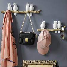 Internet Magazin Originalnaya Nastennaya Veshalka Dlya Klyuchej V Vide Pticy Iz Smoly Dlya Doma Gostinoj Spalni Bag Hanger Handbag Holder Wall Mounted Coat Rack