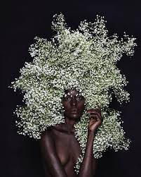 Jd Barnes On Instagram I Love Ajak Deng So Much Even Tho She Was Allergic To All Of This Baby S Breath She Sol Female Art Black Women Art Floral Photography