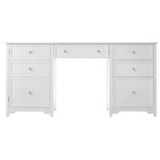 Shop the ingrid collection from #marthastewartliving. Home Decorators Collection 63 In Rectangular White 4 Drawer Executive Desk With File Storage 0151200410 The Home Depot