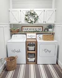 But a classic cushion back sofa upholstered in a cheerful fabric can be equally fitting in a farmhouse style living room. Farmhouse Laundry Room Design Ideas That Serve Function And Form