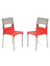 Supreme just made wwe fans' new favorite accessory. Supreme Armless Diva Plastic And Aluminium Chair Red Light Black Set Of 2 Sudarshan Shilp