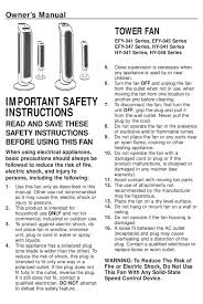 Honeywell hy048bp instruction manual and user guide. Honeywell Hy 047b Fresh Breeze Tower Fan Owner S Manual Pdf Download Manualslib