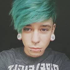 Blue Green Hair Men Hair Color Hair And Beard Styles Mens Hair Colour