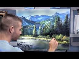 Evergreen Forest Large Mountain Paint With Kevin Youtube Mountain Paintings Kevin Hill Paintings Mountain Landscape Painting