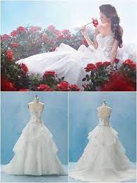 Disney Princesses Wedding Dress Collection By Alfred Angelo Princesa Bela A Princess Wedding Dresses Belle Fairy Tale Wedding Dress Belle Wedding Dresses