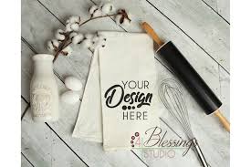 The flour sack kitchen towel is a quality item with versatility and utility, we offer everyday designs and special occasion designs. Kitchen Towel Mockup Flour Sack Towels Mockup Tea Towel 144924 Mockups Design Bundles