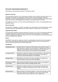 Resultaatprofiel Referentiefuncties Horeca