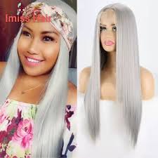 2022 New Stylw Long Gray Straight Synthetic Hair African Wig Factory Cheap  Middle Part Synthetic Wig| Alibaba.com