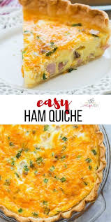 This Easy Ham Quiche Recipe Started With A Refrigerated Pie Crust Or You Can Mak Quick And Easy Recipes Breakfast Quiche Recipes Breakfast Quiche Recipes Easy Quiche Recipes Easy
