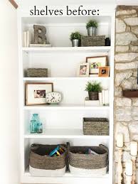 Styled Secrets For Arranging Rooms From Tabletops To Bookshelves How To Style Open Shelves 3 Tips For An Uncluttered Look Bookshelves In Living Room Shelf Decor Living Room Bookshelves In Bedroom