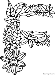 Below are some free printable letter f coloring pages in vector format for children to color and learn. Flowers Shaped Letter F Coloring Page Coloringall