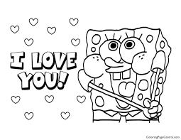 Spongebob valentines day coloring pages valentines day coloring. Valentine Coloring Page Central