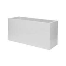 These pots are effective and useful to have around your garden. 16 In X 20 In Shiny White Fiberstone Rectangular Planter Rectangular Planters Flower Pots Outdoor Stone Planters