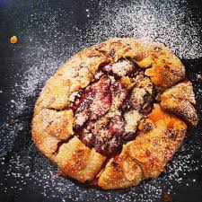 Plum Galette By Bad Boy Bake Shop In Boston Ma This Is A Pate Brisee Dough That Is Lined With Crushed Almonds Then Juicy Red Plums T Bake Shop Food Baking