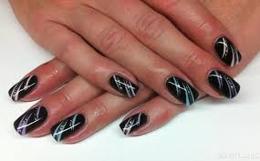 Black With Colored Lines Nailart Nailart Trend Nails Line Nail Designs Lines On Nails Nail Designs