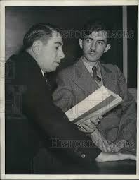 1938 Abe Greenberg being questioned by Dep Dist Atty George Stahlman