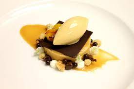 This silky fruit dessert is delicious on its own or topped with vanilla ice cream. By Antonio Bachour Fine Dining Desserts Dessert Presentation Dessert Platter