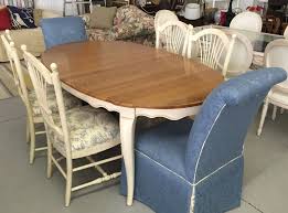 Ethan Allen Country French Distressed Dining Table 6 Chairs Mint French Country Dining Room Distressed Dining Table French Country Dining