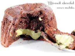 Mi Cuit Chocolat Coeur Matcha Recettes Sucrees Matcha Alimentation