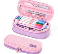 Rockpapa Expandable Cute Pencil Case for Girls, Aesthetic Pencil Case with  Compartments, Pencil Pouch with Zipper for Kids, Pencil Box Bag Holder ...