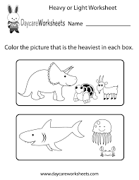 Want to help support the site and remove the ads? Free Preschool Heavy Or Light Worksheet
