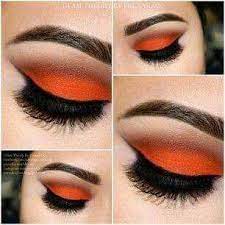 Naranja Maquillaje De Ojos Ahumados Sombras De Ojos Maquillaje De Ojos Facil