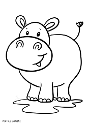 Disegni Di Ippopotami Da Stampare E Colorare Gratis Portale Bambini Hippopotamus Ippopotamo Coloring Colorin Disegni Disegni A Mano Disegni Da Colorare