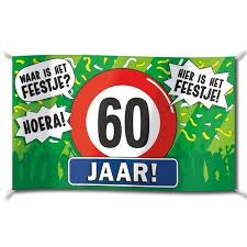 60 Jaar Versiering Banner 100 X 150 Cm Fun En Feest