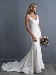 Allure Bridals Style C493xs Sleeveless V Neck Beaded Lace Fit And Flare Wedding Dress Wedding Dress Couture Allure Bridal Couture Allure Bridal Gowns