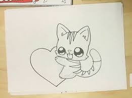 Gatito De Dia Del Amor Y La Amistad Dibujos Kawaii Dibujos Dia De Amistad